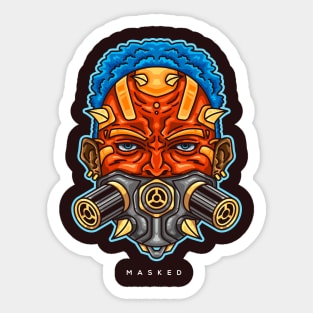 Masked Boy Sticker